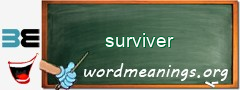 WordMeaning blackboard for surviver